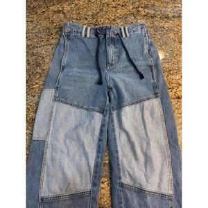 BDG Urban Outfitters Womens Denim Jeans Patchwork Drawstring‎ Joggers Pants Sz S